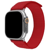 Akcesoria do smartwatchy - Fixed Nylonowy pasek Nylon Sporty Strap do Apple Watch Ultra 2/1 49 mm, czerwony - miniaturka - grafika 1