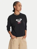 Bluzki damskie - Roxy Bluzka Hangloose Art Ls ERJZT06035 Czarny Regular Fit - miniaturka - grafika 1