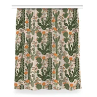 Zasłony - Zasłona gotowa wzór 150x200 cm Pomarańczowy kaktus, Fabricsy - miniaturka - grafika 1