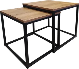 Stolik kawowy 2w1 CUBE orzech/czarny - Ławy i stoliki kawowe Stolik kawowy 2w1 CUBE orzech/czarny - Ławy i stoliki kawowe - miniaturka - grafika 1