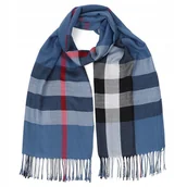 Apaszki i szaliki damskie - Ciepły szalik damski Cashmere angielska krata SZA-13 - miniaturka - grafika 1