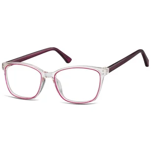 Damskie kocie oprawki korekcyjne okulary zerówki TR-99E bezbarwny/różowy - Okulary korekcyjne, oprawki, szkła - miniaturka - grafika 1
