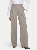 Spodnie damskie - ONLY Spodnie materiałowe Linda 15336761 Beżowy Straight Fit - miniaturka - grafika 1