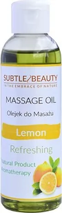 Subtle Beauty Orzeźwiający Naturalny olejek do masażu Cytrynowy 140ml - Olejki i świece do masażu - miniaturka - grafika 1