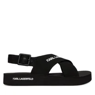Sandały męskie - Sandały KARL LAGERFELD Atlantik KL70526 Czarny - miniaturka - grafika 1