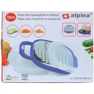 Alpina - wielofunkcyjna tarka z pojemnikiem (fioletowy) - Siekacze tarki i szatkownice - miniaturka - grafika 1