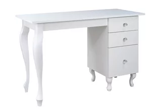 Stolik Do Manicure Pure Beauty Crystal Pik Biały z Różowym Frontem Prawy - Meble kosmetyczne - miniaturka - grafika 3