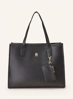 Torebki damskie - Tommy Hilfiger Torba Shopper schwarz - grafika 1