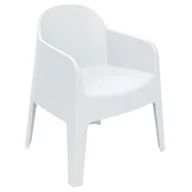 Fotele i krzesła ogrodowe - Krzesło ogrodowe FERNE Milane Biały - miniaturka - grafika 1