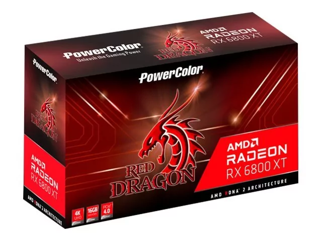 PowerColor Radeon RX 6800 XT Red Dragon - 16GB GDDR6 RAM AXRX 6800XT 16GBD6-3DHR/OC