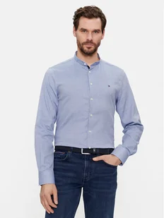 Tommy Hilfiger Koszula Cl Stretch Dobby Sf Shirt MW0MW33821 Niebieski Slim Fit - Koszule męskie - miniaturka - grafika 1