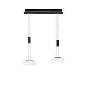 Lampy sufitowe - Paul Neuhaus Smart hanglamp zwart 2-lichts met afstandsbediening - Loena - miniaturka - grafika 1