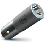 Ładowarki samochodowe - Ładowarka samochodowa 3MK Hyper Car Charger 100W Czarny - miniaturka - grafika 1