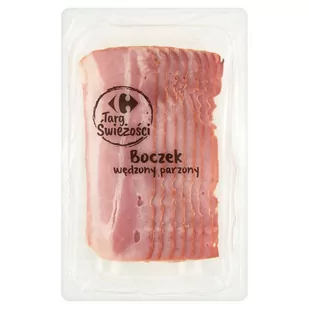 Carrefour Targ Świeżości Boczek wędzony parzony 100 g - Kiełbasa i wędliny - miniaturka - grafika 1