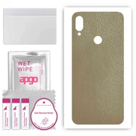 Szkła hartowane na telefon - Folia naklejka skórka strukturalna na TYŁ do Xiaomi Redmi Note 7 - Skóra Beżowa - apgo SKINS - miniaturka - grafika 1