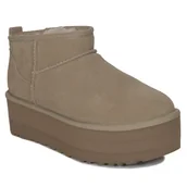 Śniegowce damskie - UGG Botki śniegowce damskie W Classic Ultra Mini Platform Sand-40 - miniaturka - grafika 1