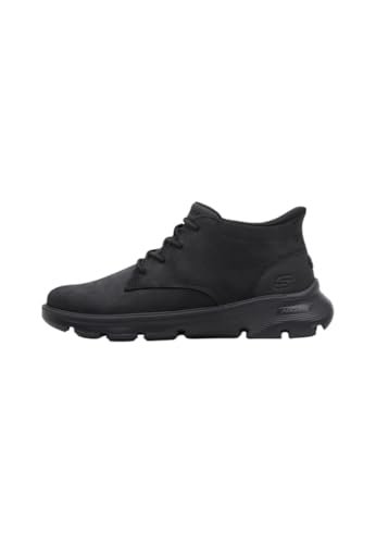 Skechers Męskie wsuwane buty bez użycia rąk Arch FIT Garza Ridley Botki, czarne, 42 EU, Czarny, 41 EU