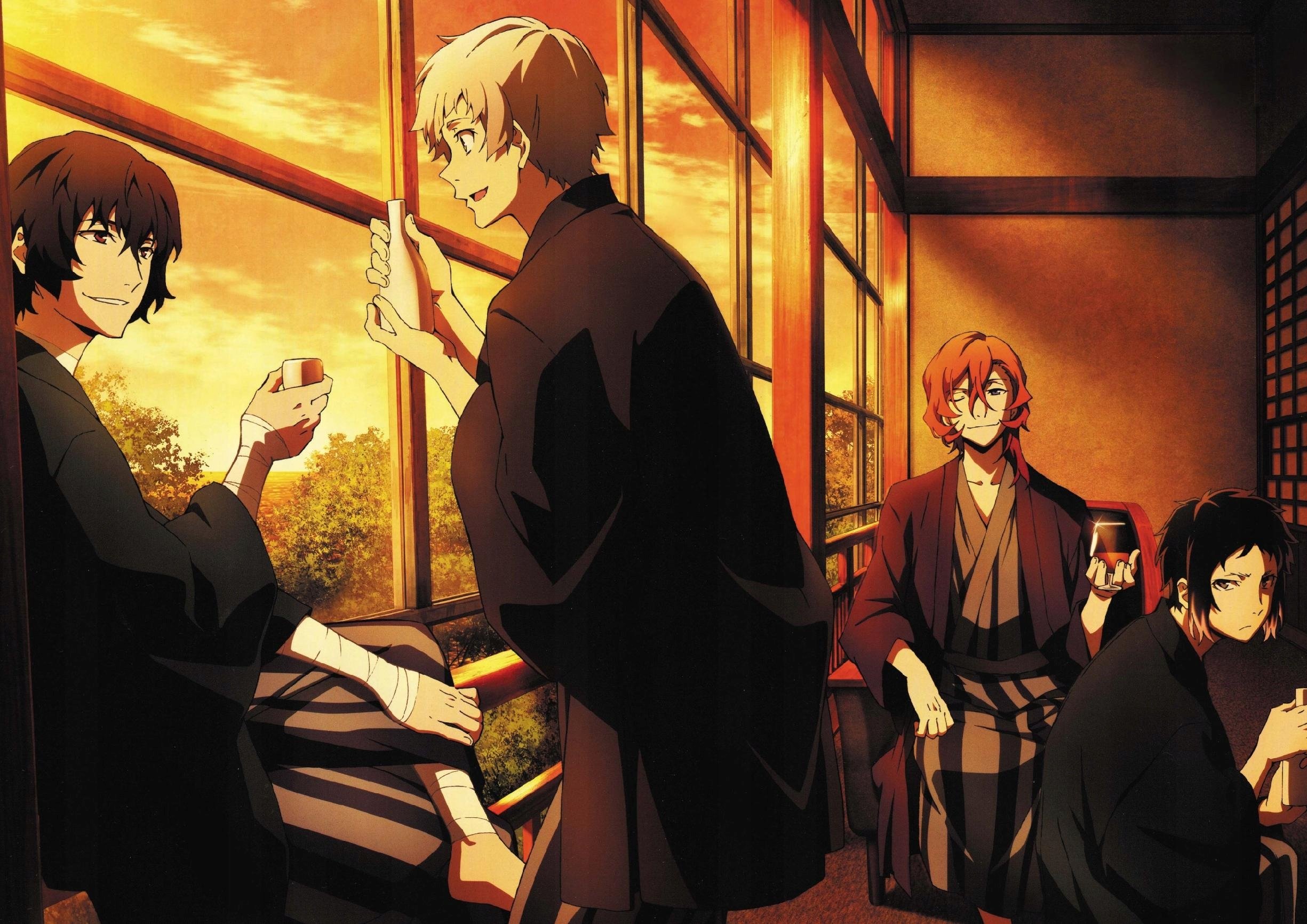 Plakat A2 anime manga Bungou Stray Dogs Bezpańscy Literaci