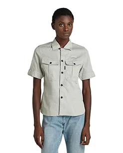 G-STAR RAW Damska koszulka Officer Ss Blouse, szary (Mineral Gray D125-c958), M - Koszulki i topy damskie - miniaturka - grafika 1