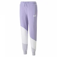 Spodnie sportowe damskie - Damskie spodnie dresowe Puma Power Cat Pants - fioletowe - PUMA - miniaturka - grafika 1