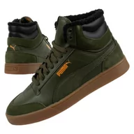 Buty sportowe męskie - Buty zimowe Puma Shuffle Mid M 387609 02 zielone - miniaturka - grafika 1