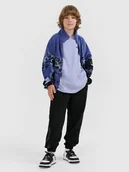 Spodnie i spodenki dla chłopców - 4F Spodnie polarowe chłopięce - czarne 134 (8-9 lat) - miniaturka - grafika 1