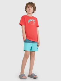4F Spodenki plażowe boardshorty chłopięce - turkusowe 122/128 (6-8 lat) - Kąpielówki dla chłopców 4F Spodenki plażowe boardshorty chłopięce - turkusowe 122/128 (6-8 lat) - Kąpielówki dla chłopców - miniaturka - grafika 1