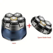 Inne - TEMU Bezprzewodowa golarka elektryczna + zapasowe ostrze siatkowe, Golarka dla mężczyzn, Zestaw z 6-stopniowym obracaniem, z zapasowym ostrzem, - miniaturka - grafika 1