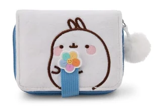 Portfel MOLANG z teczowym kwiatem 12x9,5 cm biały - Portmonetka z zamkiem na monety, portfelik z suwakiem dla dzieci, doskonały prezent - Portfele - miniaturka - grafika 1