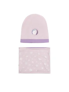 Frozen Komplet czapka i komin ACCCS-AW23-36DFR Fioletowy - Czapki dla dzieci - miniaturka - grafika 1