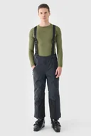 Spodnie narciarskie - 4F Spodnie narciarskie z szelkami membrana Dermizax 20000 męskie - czarne M - miniaturka - grafika 1