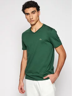Lacoste T-Shirt TH6710 Zielony Regular Fit - Koszulki męskie - miniaturka - grafika 1