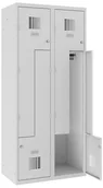Szafki BHP - Metalowa szafa ubraniowa do szatni dla 4 osób typu L 80 cm SUL 42 W ST - miniaturka - grafika 1