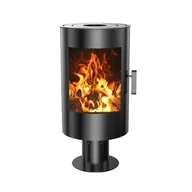 Piece wolnostojące - Piec stalowy wolnostojący na drewno kominek koza zestaw K7 - miniaturka - grafika 1