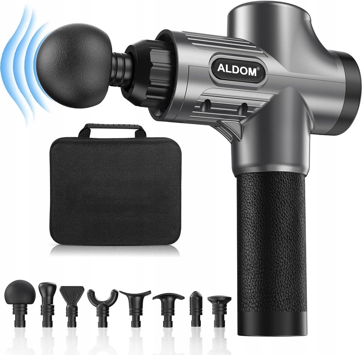 ALDOM Pistolet Do Masażu 8 Główki 30 Prędkości Masażer Mięśni