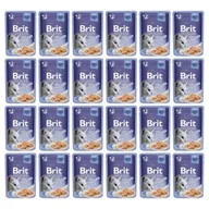 Mokra karma dla kotów - Brit Premium Cat Adult Delicate Fillets in Jelly with Salmon 24 x 85 g - miniaturka - grafika 1