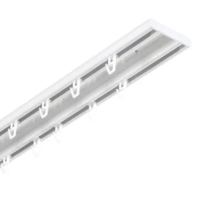 Szyna sufitowa 2-torowa 300 cm biała aluminiowa z akcesoriami Inspire - Akcesoria do wystroju okien - miniaturka - grafika 1