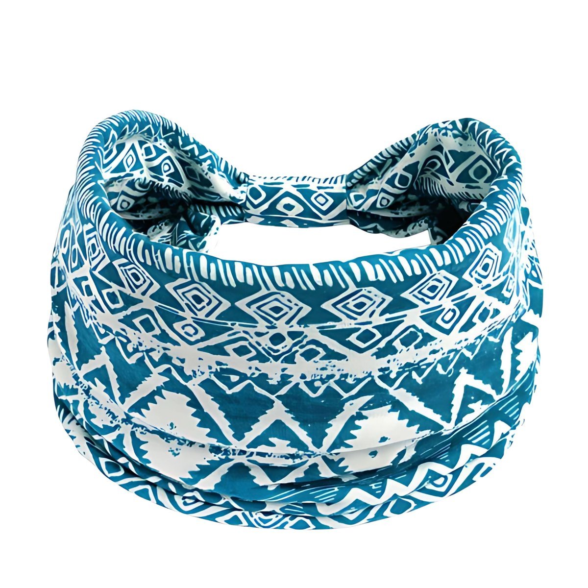 Opaska do Włosów Turkusowa Turban na Głowę Szeroka Elastyczna MIŁA W DOTYKU
