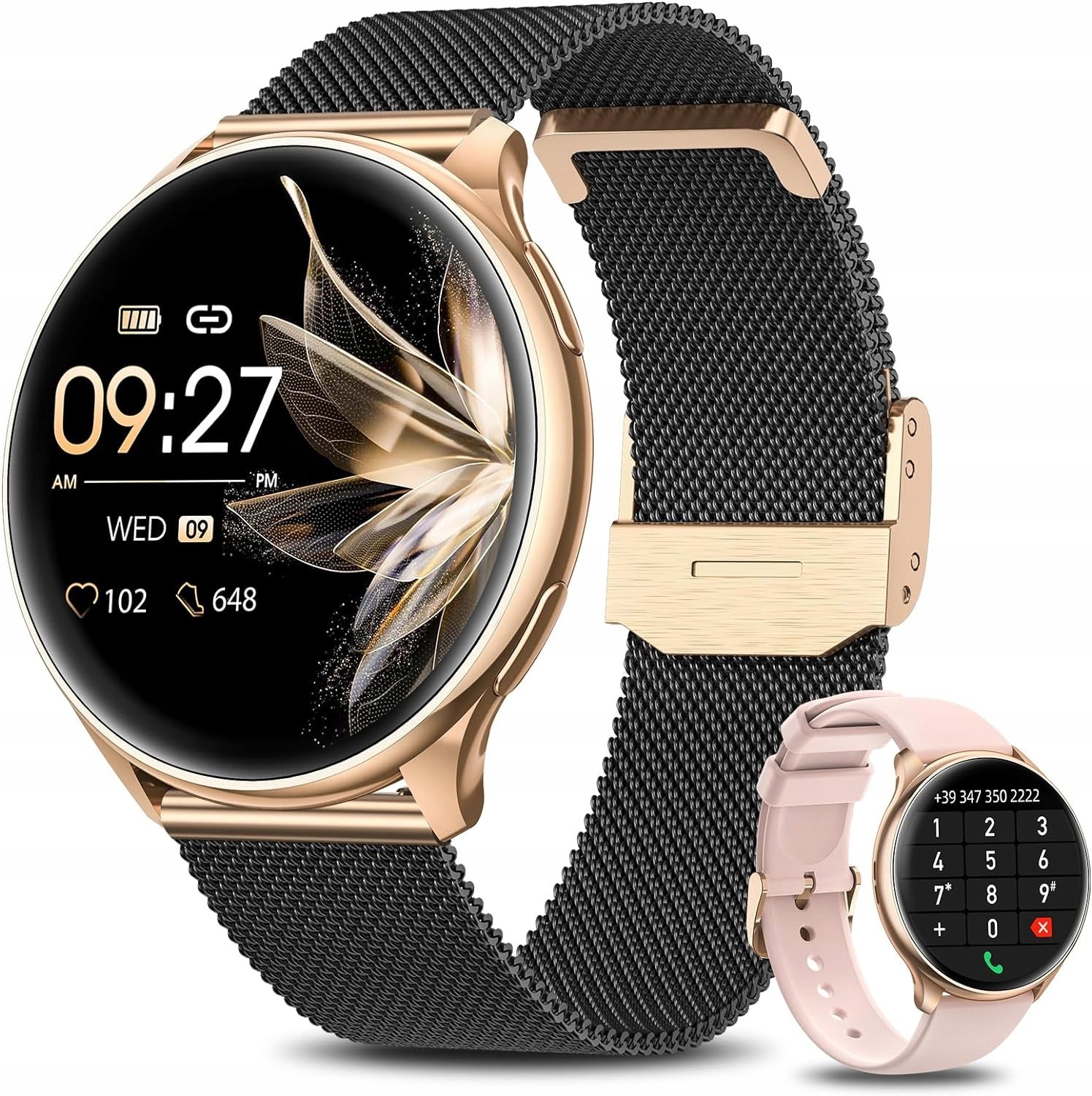 Smartwatch Damski Zegarek Dla Kobiety Rozmowy 300MAH Ciśnieniomierz