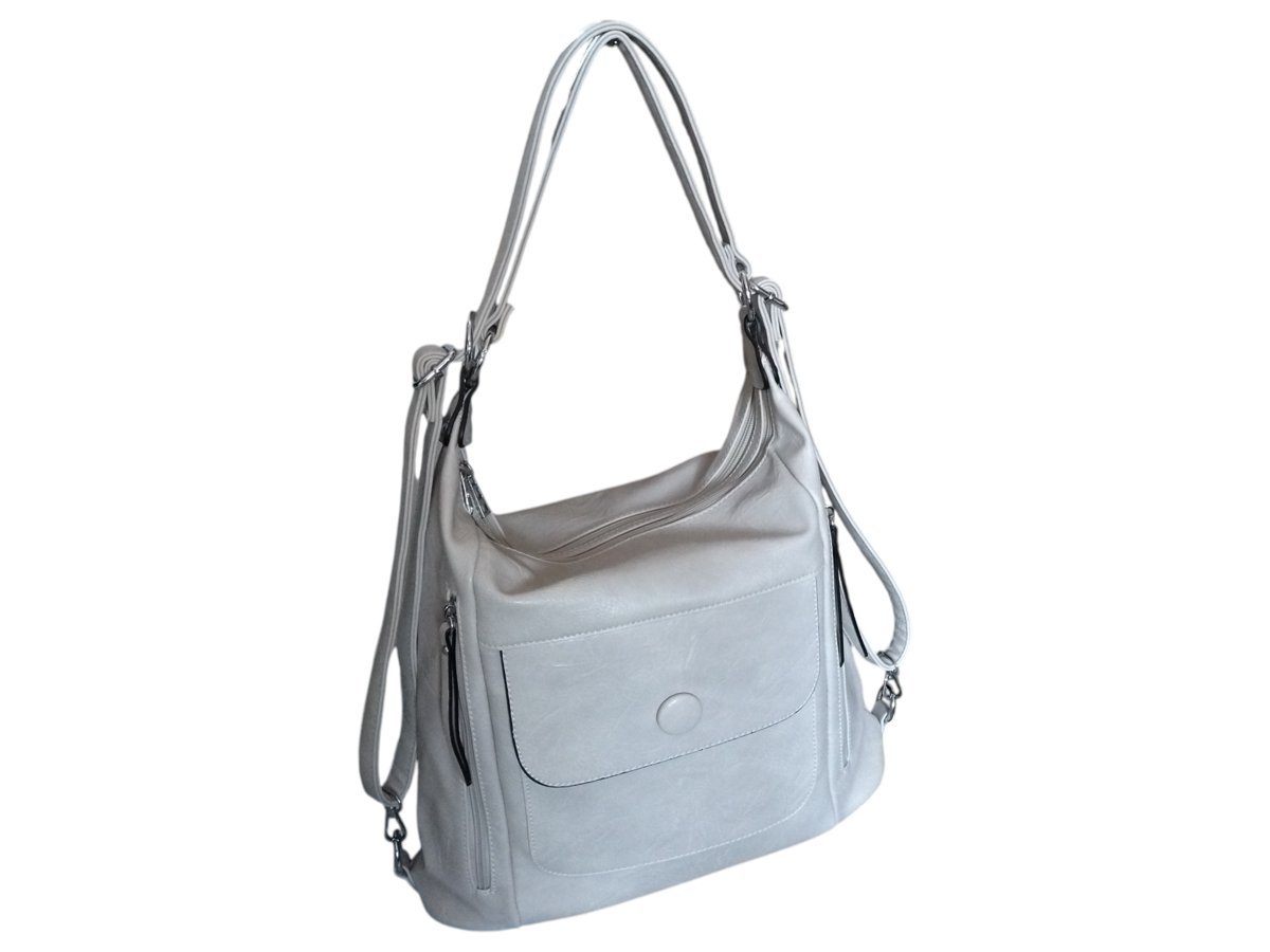 Torebko-Plecak, Torebka Damska, Miejska Listonoszka Na Ramię, Beżowy