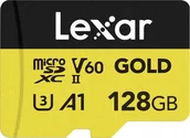 Karty pamięci - Karta Lexar Professional Gold SD 128 GB UHS-II/U3 A1 V60 LMSGOLD128G-BNNNG - miniaturka - grafika 1