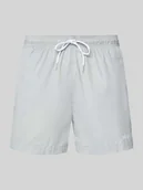 Kąpielówki męskie - Spodenki kąpielowe z nadrukiem z logo model ‘HAITI’ - miniaturka - grafika 1