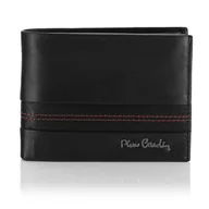Portfele - Skórzany portfel męski z przeszyciami Pierre Cardin TILAK97 8806 - czerwony - miniaturka - grafika 1