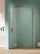 Kabiny prysznicowe - New Trendy Czarna kabina prysznicowa 80x80 lewa EXK-6371 Eventa Copper Shine - miniaturka - grafika 1