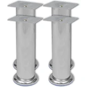 Meble modułowe i akcesoria - vidaXL vidaXL 4 Okrągłe nóżki do kanapy chrom 180 mm - miniaturka - grafika 1