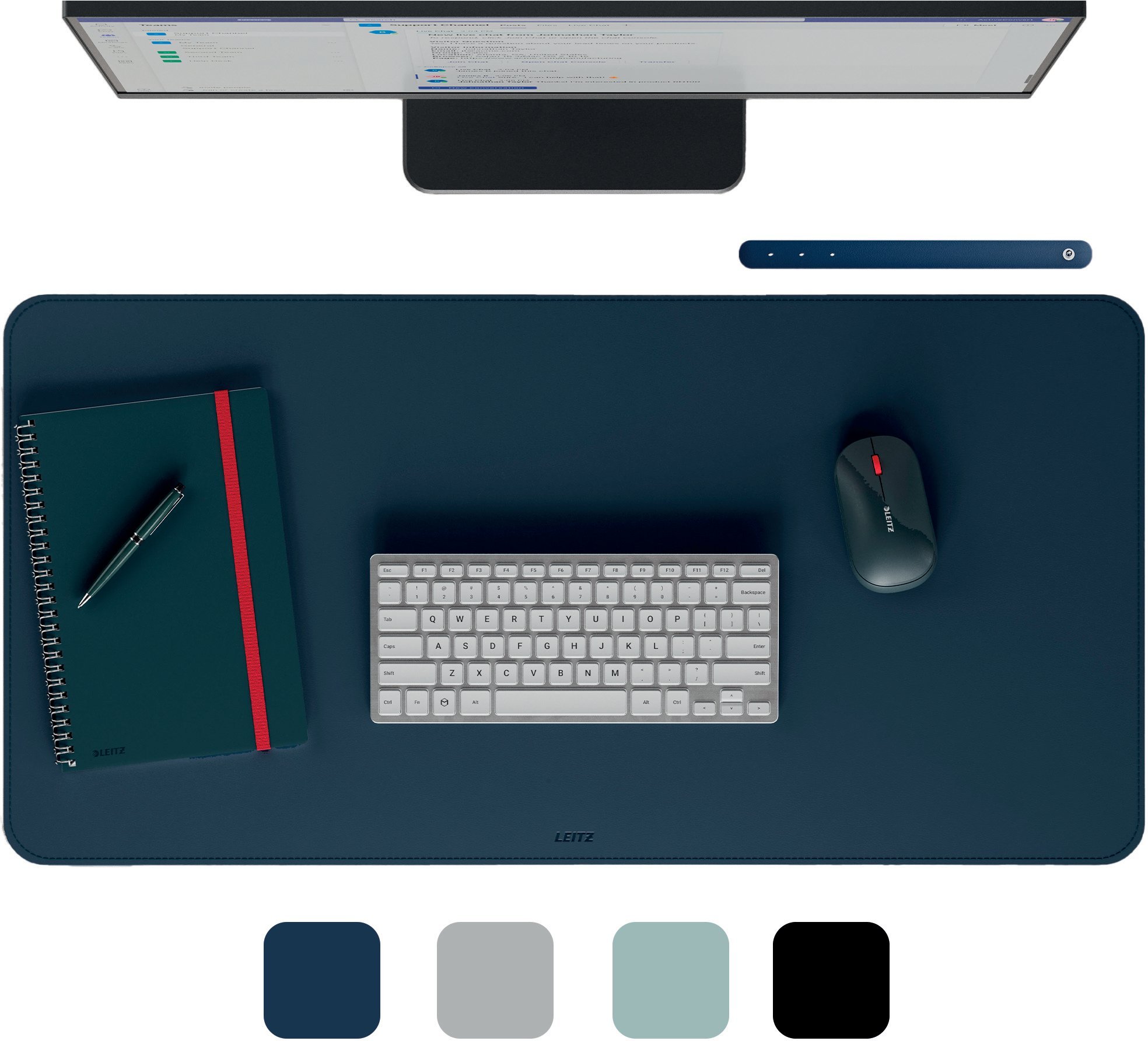 Leitz 53820068 Skriveunderlag Mørkegrå B x H 800 mm x 400 mm