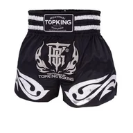 Spodnie sportowe męskie - Top King Spodenki Tajskie Muay Thai TKTBS-094 Black/Silver - miniaturka - grafika 1
