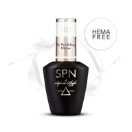 Lakiery hybrydowe - Lakier Hybrydowy do Paznokci Biały Biel 502 My Wedding Dress 8 ml Spn Nails - miniaturka - grafika 1