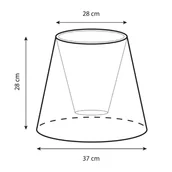 Oprawy, klosze i abażury - Abażur STOŻEK 28 x 28 x 37 - miniaturka - grafika 1