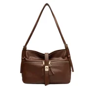 Torebki damskie - Torebka Gino Rossi CEO-AIDA-RX8858 Brązowy - miniaturka - grafika 1